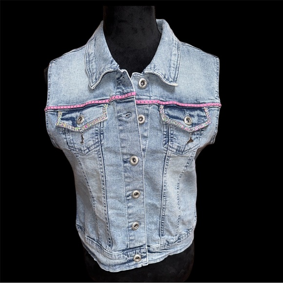 Mermaid Embroidered Denim Vest - Picture 3 of 12
